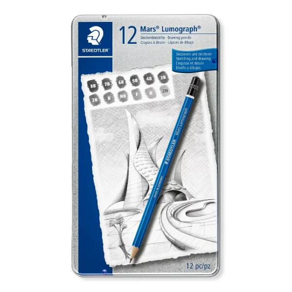 Mars Lumograph 12-Pencil Set - Soft Degrees