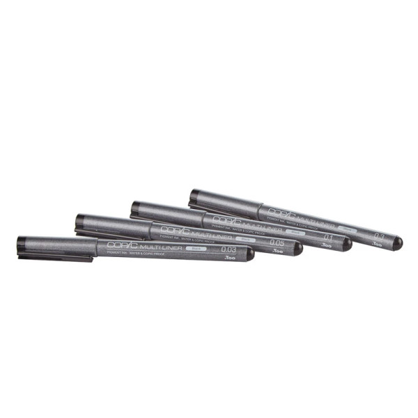 Multiliner Black 4-Pen Set - FINE