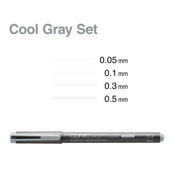 Multiliner Cool Grey 4-Pen Set