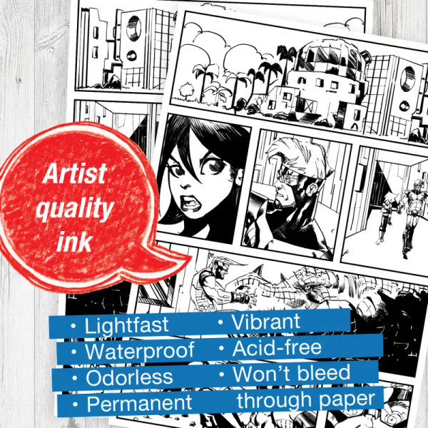 PITT Artist Black Pens 4-Pen Set - Manga