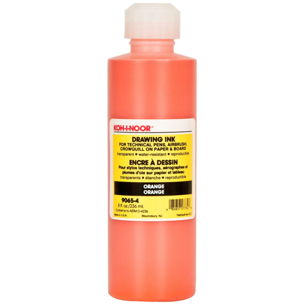 Orange Drawing Ink - 8oz