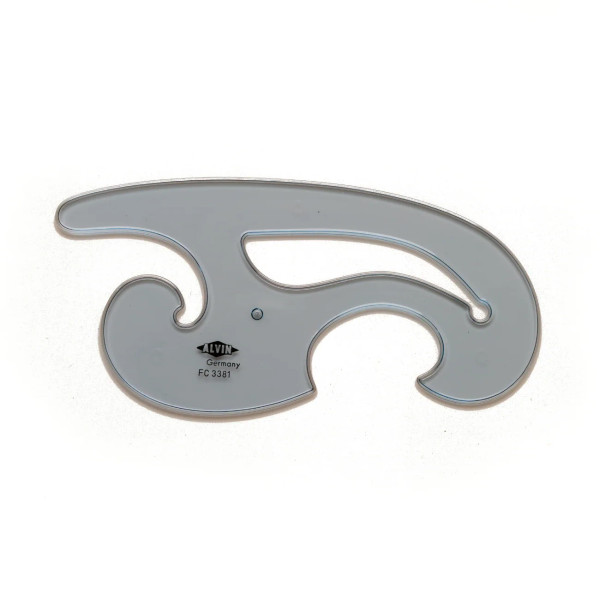 6.5" Smoke-Grey French Curve - Inking Edge