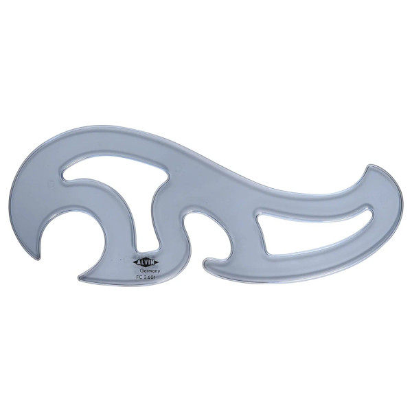 8.5" Smoke-Grey French Curve - Inking Edge