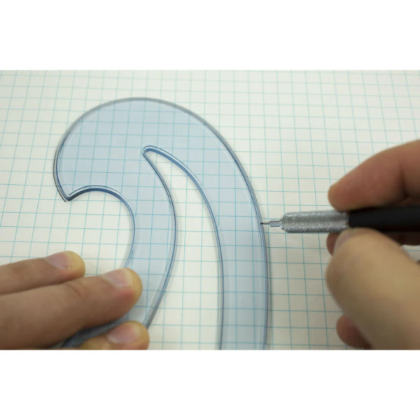 12.5" Smoke-Grey French Curve - Inking Edge