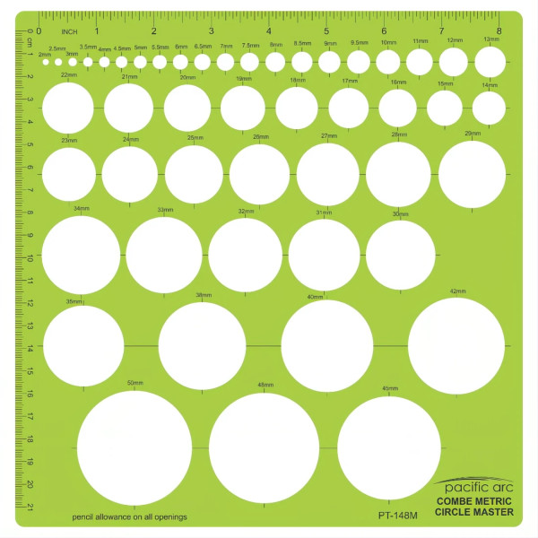 Metric Combo Circle Template