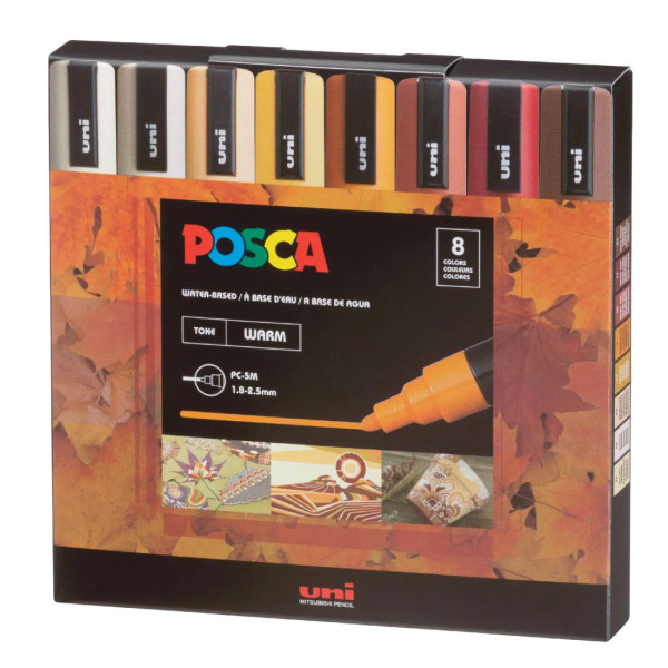 8-Color Paint Marker Set - PC-5M Warm Tone