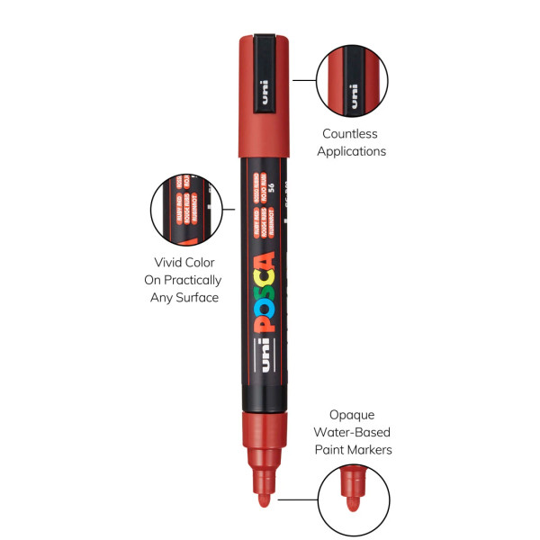 8-Color Paint Marker Set - PC-5M Warm Tone