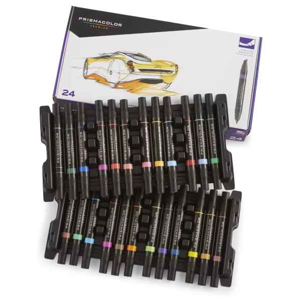 Premier Double-Ended Markers - 24-Set Assorted