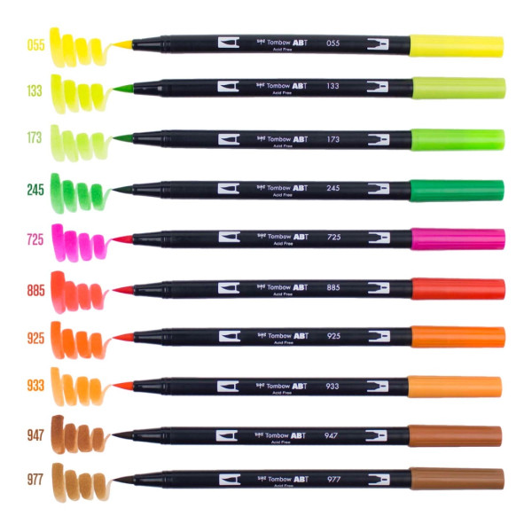 Dual Brush 10-Pen Set - Citrus