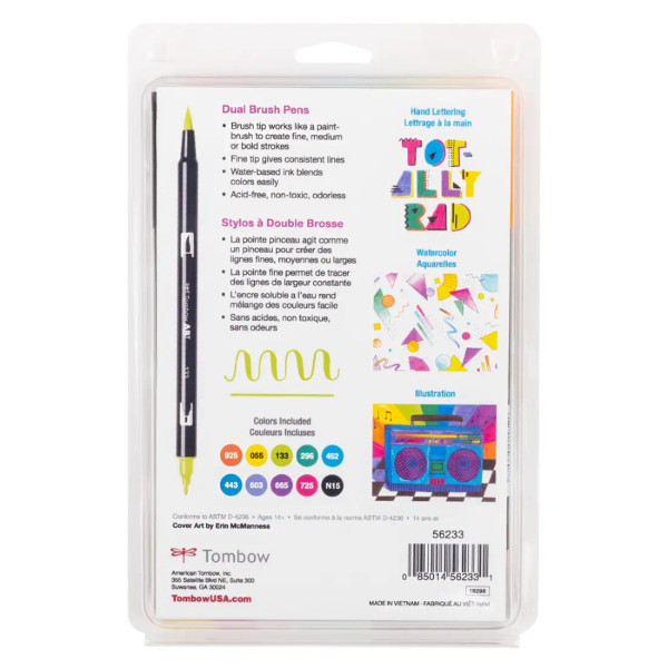 Dual Brush 10-Pen Set - Eighties