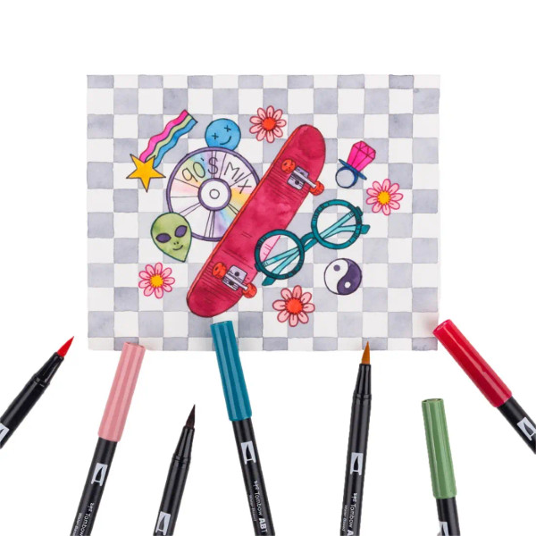 Dual Brush 10-Pen Set - Nineties