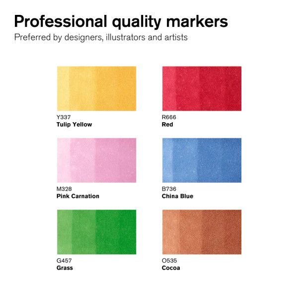 ProMarker Mid-Tones 6-Color Set