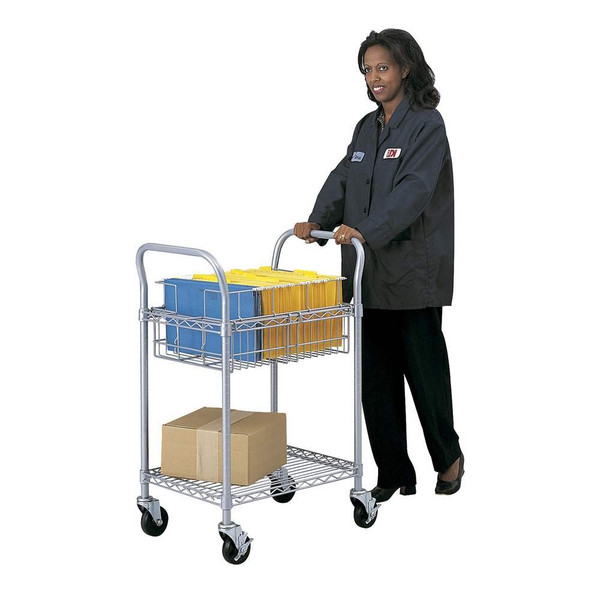24"W Wire Mail Cart
