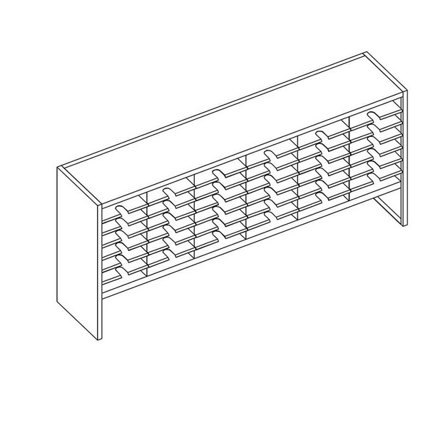 42 Comp. Mailflow Elevated Closed Back Mail Sorter