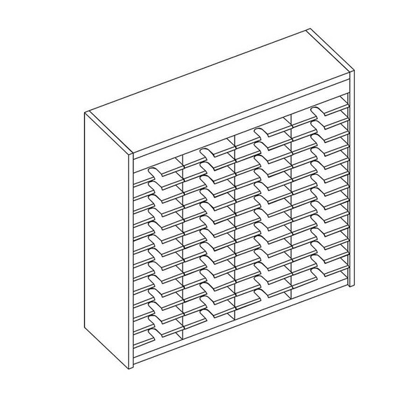 56 Comp. Mailflow Open Back Mail Sorter