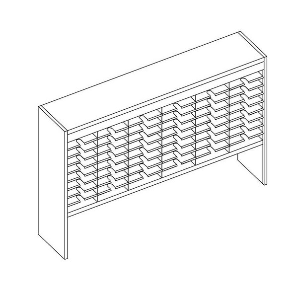 54 Comp. Mailflow Elevated Open Back Mail Sorter-1765602490