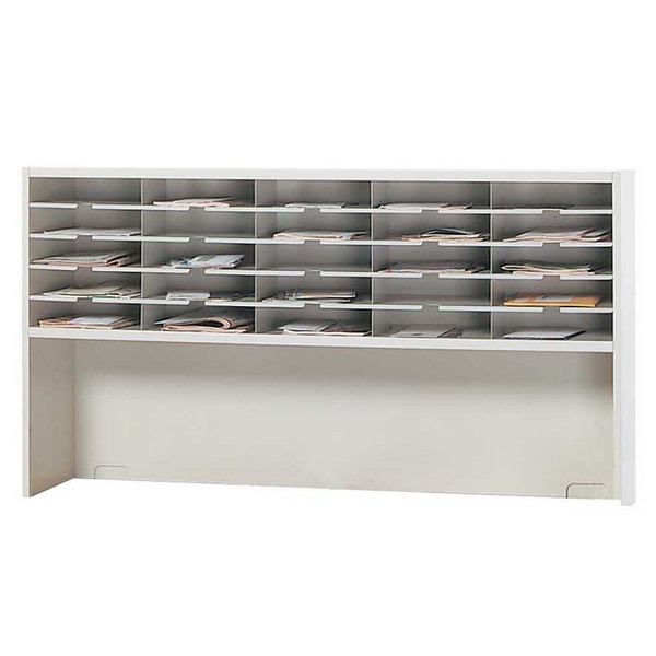 60"W 1-Tier 25 Pocket Sorter with Riser