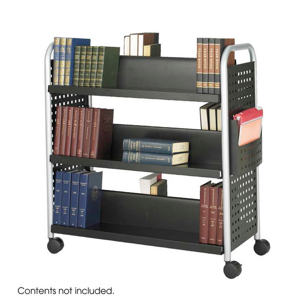 Double Sided 6-Shelf Book Cart