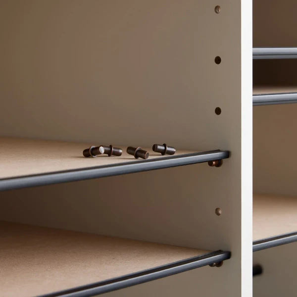 36 Comp. Wood Adjustable-Compartment Literature Organizer Shelves