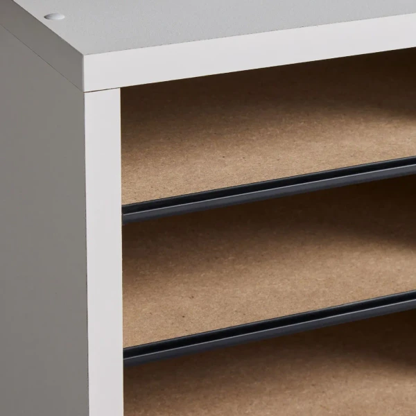36 Comp. Wood Adjustable-Compartment Literature Organizer Corner