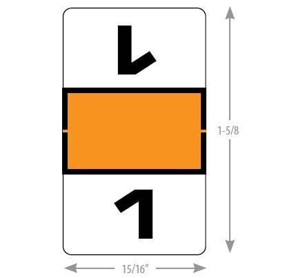 Jeter 5300 Series Top Code Numeric Labels - Rolls