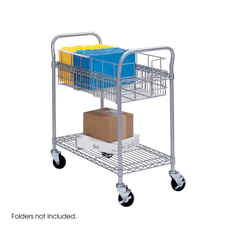 24"W Wire Mail Cart