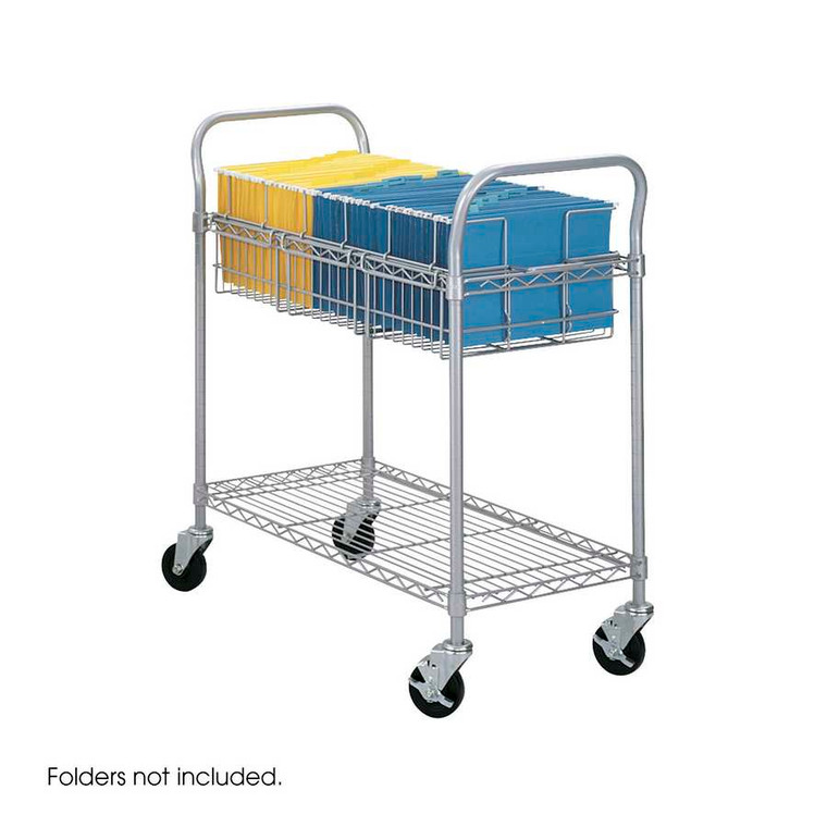 36"W Wire Mail Cart