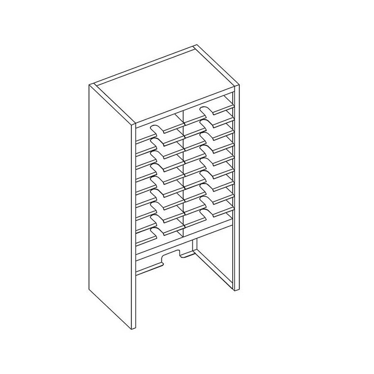 20 Comp. Mailflow Elevated Closed Back Mail Sorter-1765601849