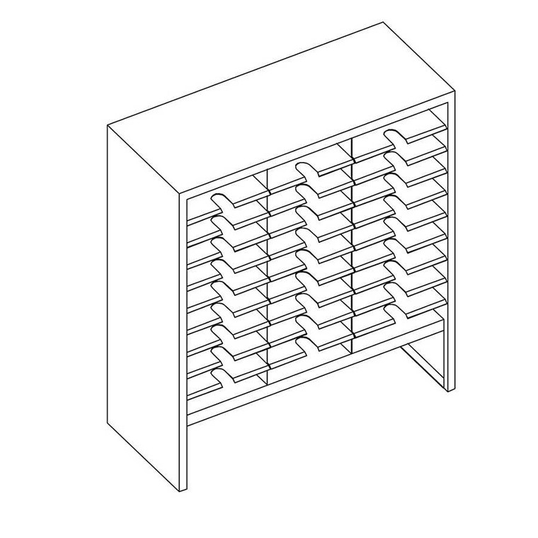 30 Comp. Mailflow Elevated Closed Back Mail Sorter