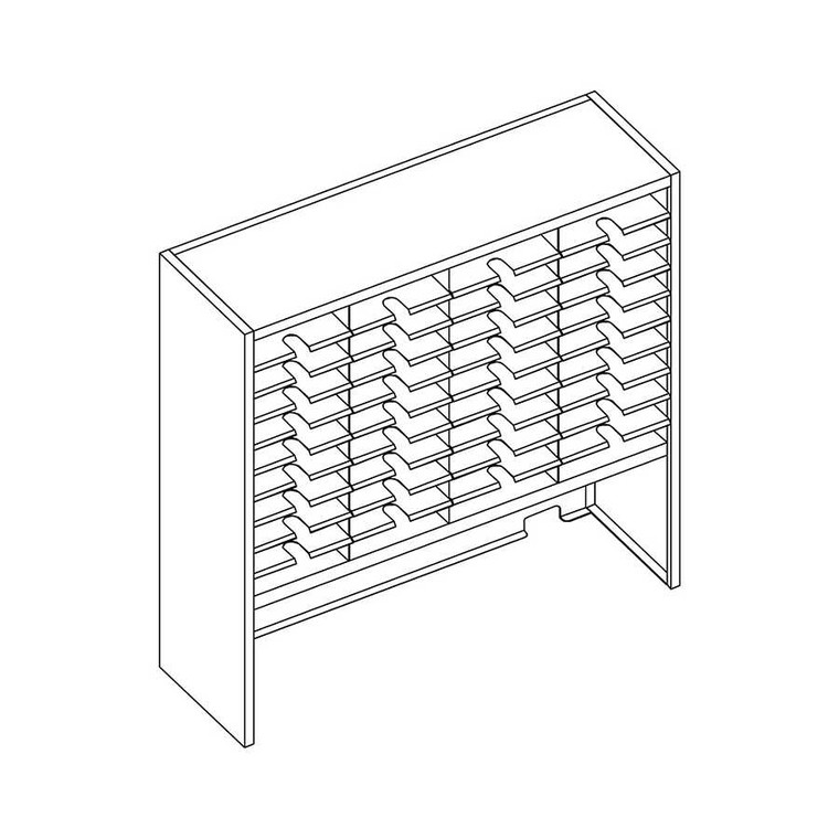 40 Comp. Mailflow Elevated Closed Back Mail Sorter-1765601970