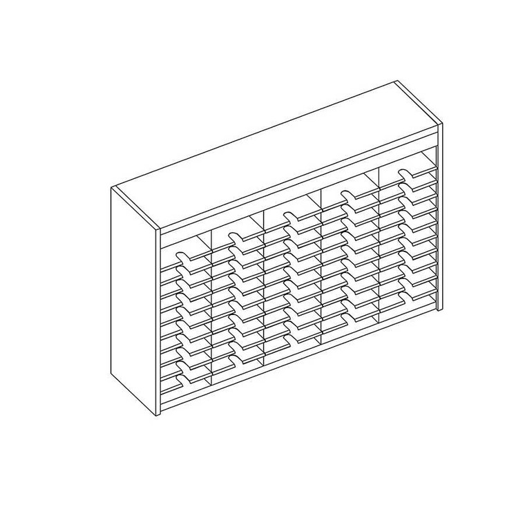 55 Comp. Mailflow Open Back Mail Sorter