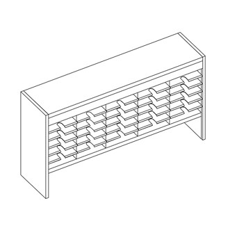 30 Comp. Mailflow Elevated Open Back Mail Sorter