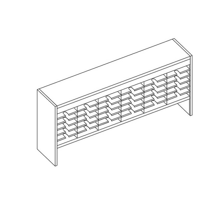 36 Comp. Mailflow Elevated Open Back Mail Sorter-1765602432