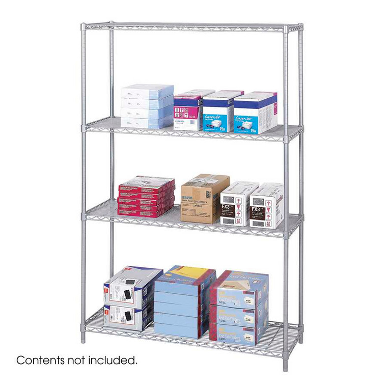 Industrial Wire Shelving - Starter Unit - 48"W x 18"D x 72"H