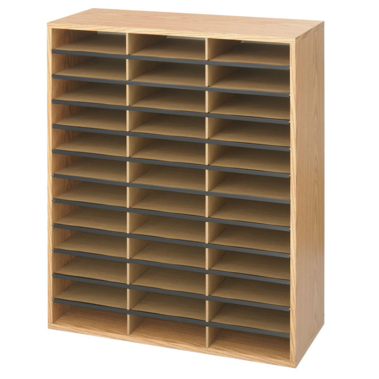 36 Comp. Wood-Corrugated Literature Organizer