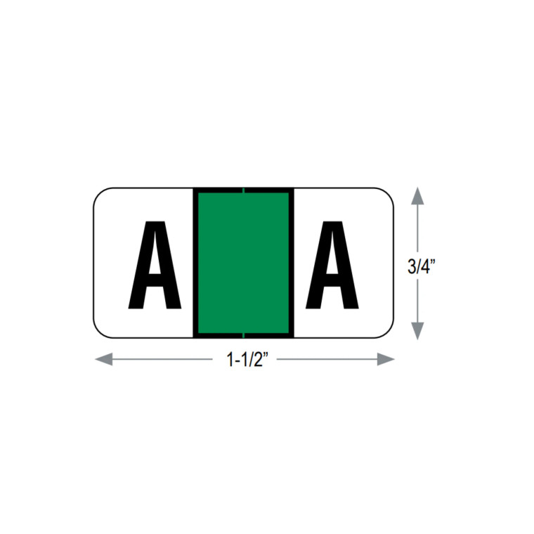 2900 GBS Series Mini End Tab Alpha Labels - Book/Refills
