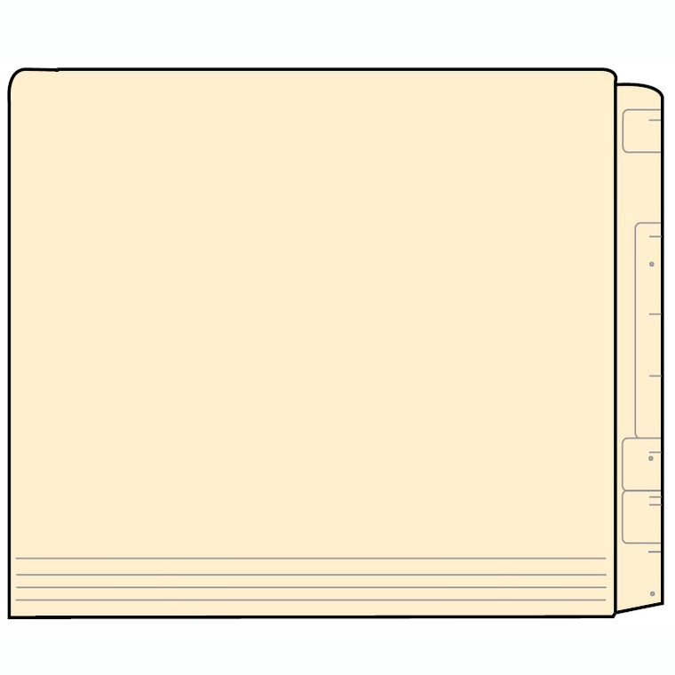 Letter Extra Tall Super Coder File Folders, Fastener Position 1, Pack of 50