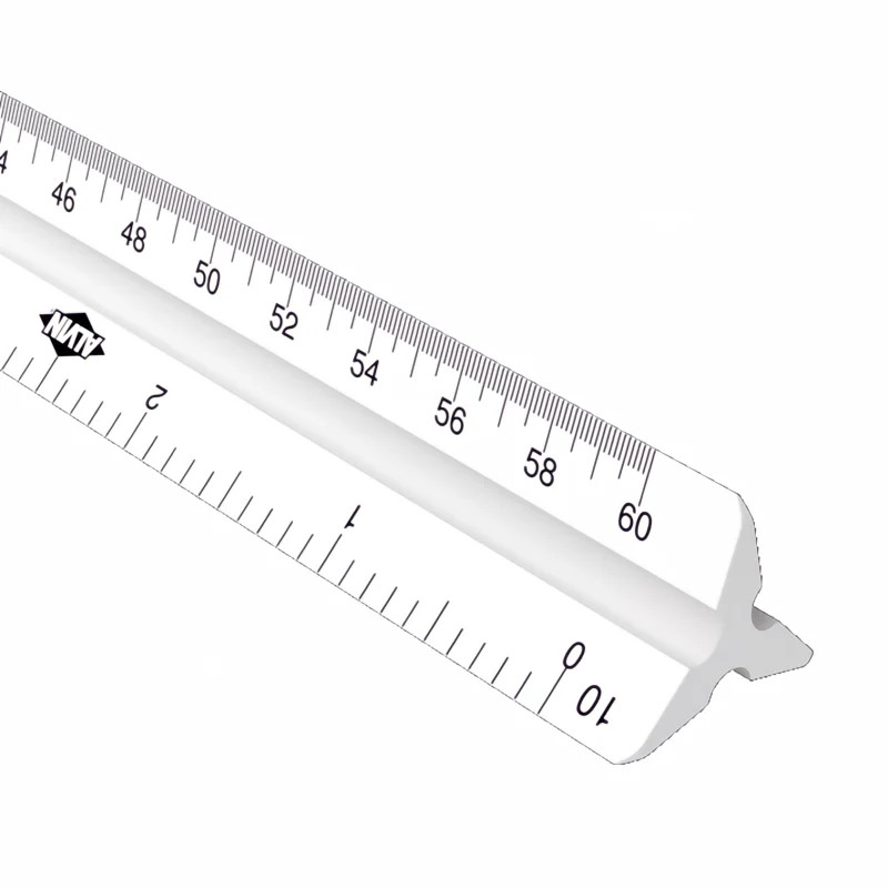 Combination drafting scale