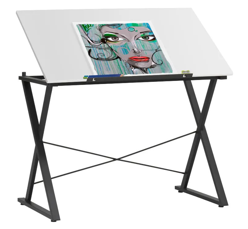 Sitting height drafting table