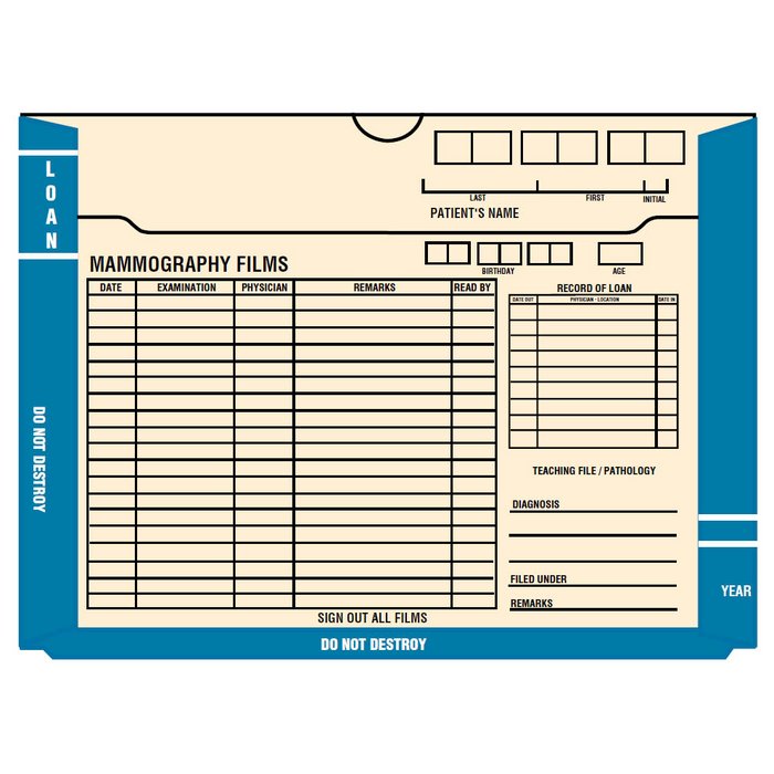 X-Ray & Mammogram Folders / Jackets