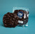 Front view of Dark Chocolate Peanut Cluster with and without bag