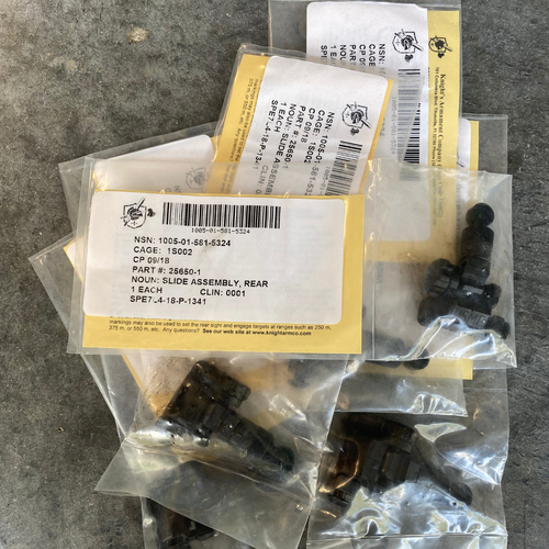KAC Style USMC Stamped Rear Iron Sight – Picatinny Mount Steel, Fits 5.56/.308