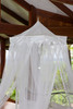 Temple mosquito net showing hem and opening detail