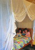 Cotton mosquito net with hidden frame