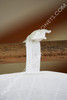 Cotton mosquito net corner tie attached to bamboo pole