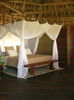 Cotton mosquito net box at Mexican resort Playa Viva