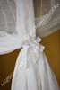 Cotton mosquito net opening hem detail close-up