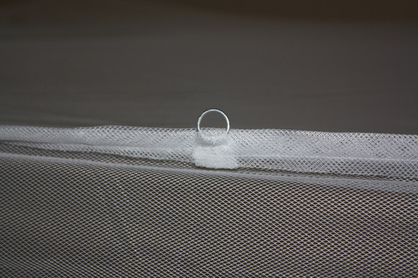 metal ring on LLIN bed net