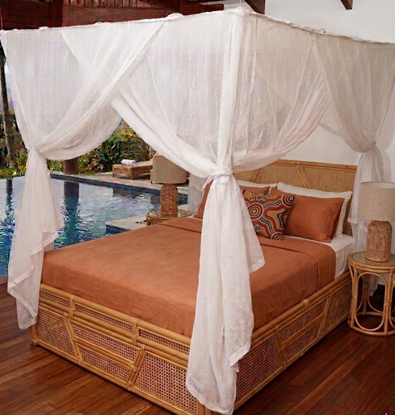 Cotton mosquito net box for King and California King bed