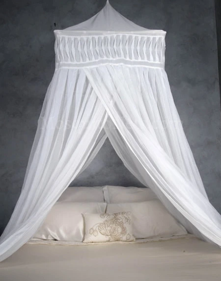 Cotton temple mosquito net for King Queen Double and Daybed